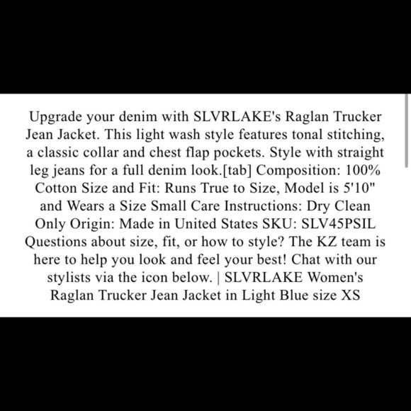 SLVRLAKE Raglan Trucker Jean Jacket Medium - Picture 9 of 11